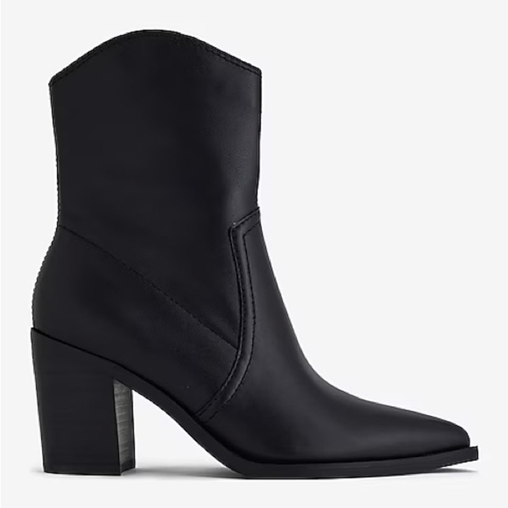 Express Leather Pointed Toe Ankle Boots Size 6